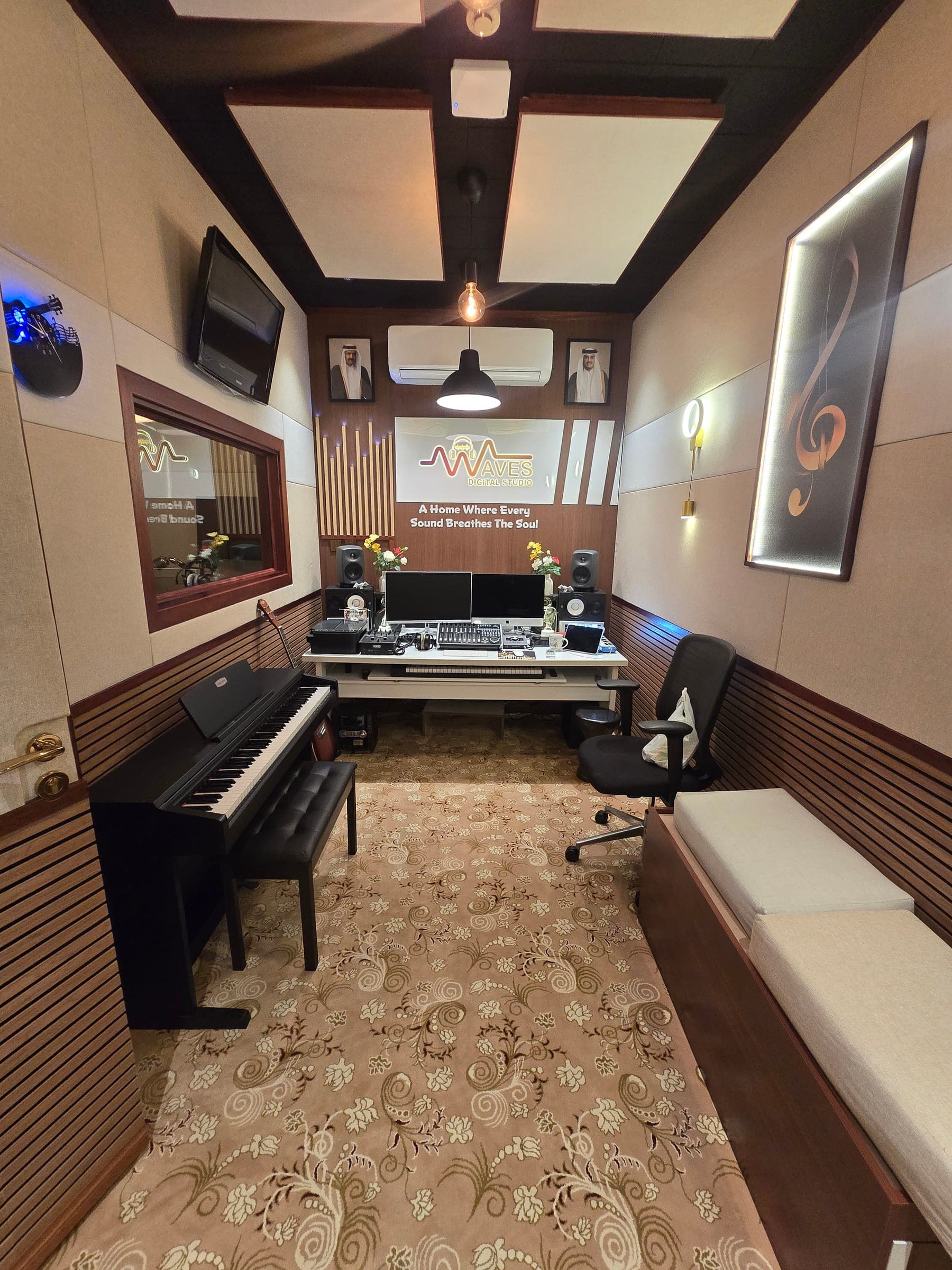 Waves Digital Studio control room and live space